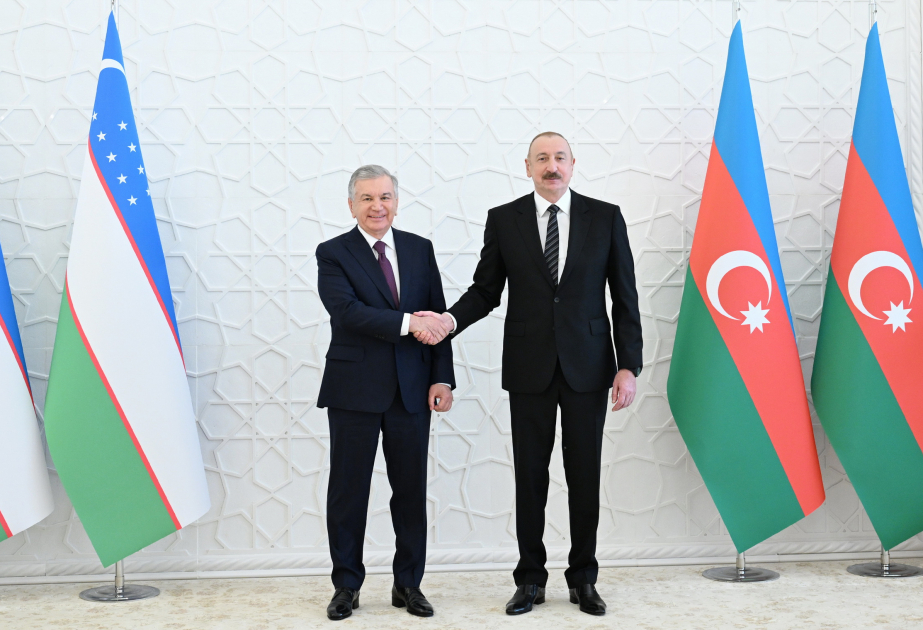 AZERTAC's tweet photo. Azerbaijani President: Joint projects with Uzbekistan make important contribution to further expansion of economic cooperation https://t.co/uFInKBJ4rP https://t.co/UuT57JSKri