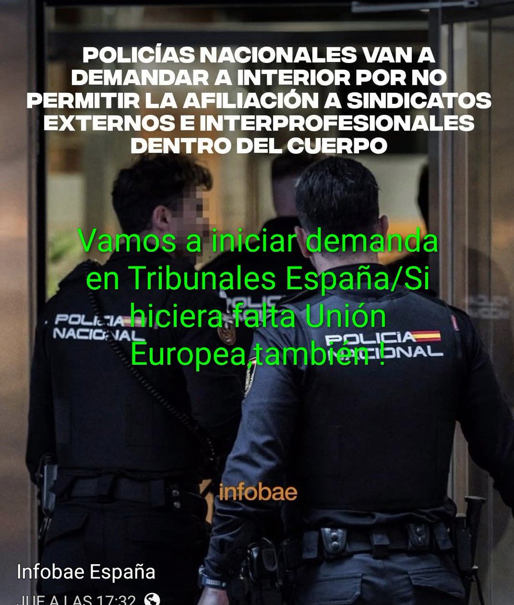 ARPolicias's tweet photo. 🗣Sabías que actual Sistema Sindical 1987,beneficia a 5% del Colectivo Policial y a Sindicatos inmovilistas pro PP-Vox ?
✳️Niegan reformas 
✳️Perjudican al 85%👮‍♂️👮‍♀️sometidos al Clasismo Institucional
✳️🚨Si tienes+55 años,estás en riesgo  exclusión profesional, económica y médica https://t.co/ibnG5Ni5as