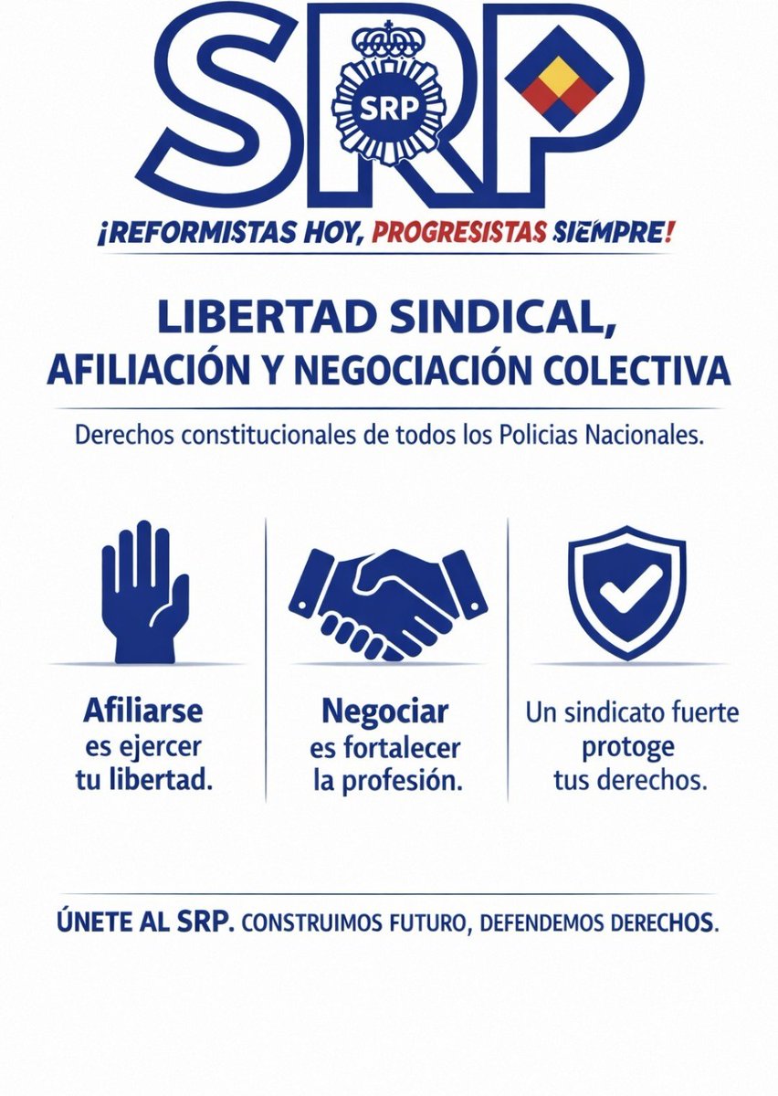 ARPolicias's tweet photo. 🗣Sabías que actual Sistema Sindical 1987,beneficia a 5% del Colectivo Policial y a Sindicatos inmovilistas pro PP-Vox ?
✳️Niegan reformas 
✳️Perjudican al 85%👮‍♂️👮‍♀️sometidos al Clasismo Institucional
✳️🚨Si tienes+55 años,estás en riesgo  exclusión profesional, económica y médica https://t.co/ibnG5Ni5as