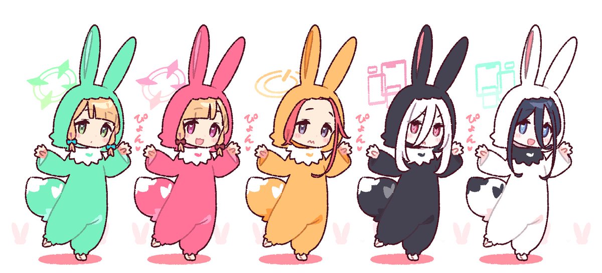 yoru_nine's tweet photo. バニーなゲーム開発部✨🐰🐰🐰🐰🐰✨

#バニーの日 https://t.co/9mKZklgz4l
