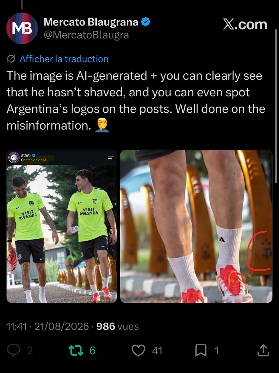 MercatoBlaugra's tweet photo. You spread misinformation about Julián and then block me… @jc_sampaio 🤦‍♂️ https://t.co/mRrxAA3Ohq
