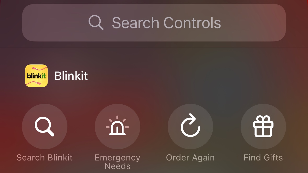 serendeepthii's tweet photo. Was customising my search controls (where you can enable shortcuts to immediately access something)

and stumbled on these from @letsblinkit.

Wonder which other apps have enabled this! Or is it a feature that’s slept on 🤔 https://t.co/0BiCFntZ7H