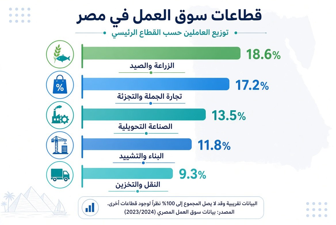 shadyAnwar1's tweet photo. 2\ 🧵
لما تسيب الرقم الرئيسي وتدخل في التفاصيل، الصورة بتتغير تمامًا.
أكبر قطاع يوفر فرص عمل للمصريين هو : 
الزراعة وصيد الأسماك (18.6%).
بعده التجارة، وبعدين الصناعة.
والبنك الدولي عنده ملاحظة مهمة جدًا عن طبيعة هذه الوظائف...
#البنك_الدولي #التوظيف #الزراعة https://t.co/9sOs74a3Dd