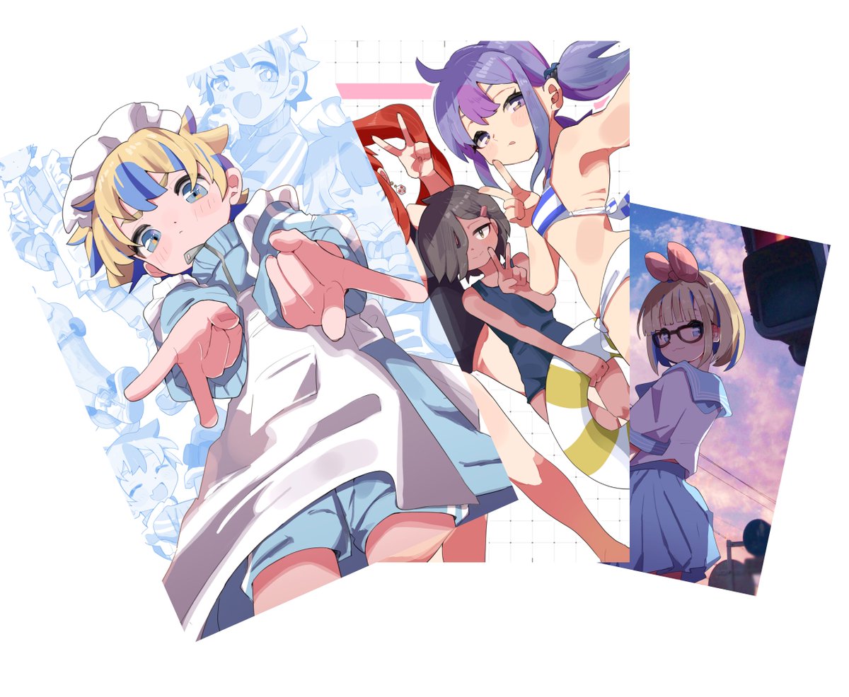ANKUosu's tweet photo. 【お知らせ📢】
夏コミにて頒布しました新アイテム販売開始です！☀️

▼ポストカード3種セット
https://t.co/MEm9ZUkkPf
▼【アクリルスタンド】アン嬢・娘ーサカ
https://t.co/Xs5yfG44xq
▼【アクリルスタンド】un:c
https://t.co/GdMPtzwZv7

※無くなり次第終了となります。発送は9月以降予定です。