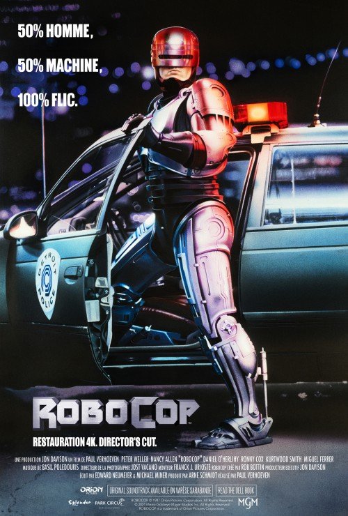 ParisCinemaClub's tweet photo. [SORTIE NATIONALE] 🚨
ROBOCOP de Paul Verhoeven revient en version restaurée 4K ! 

Laissé pour mort après une fusillade, l'officier de police James Murphy devient le parfait cobaye pour la création d'une nouvelle arme, un hybride mi-homme, mi-robot 🤖

Dès mercredi au Christine. https://t.co/beaXUwDKJW