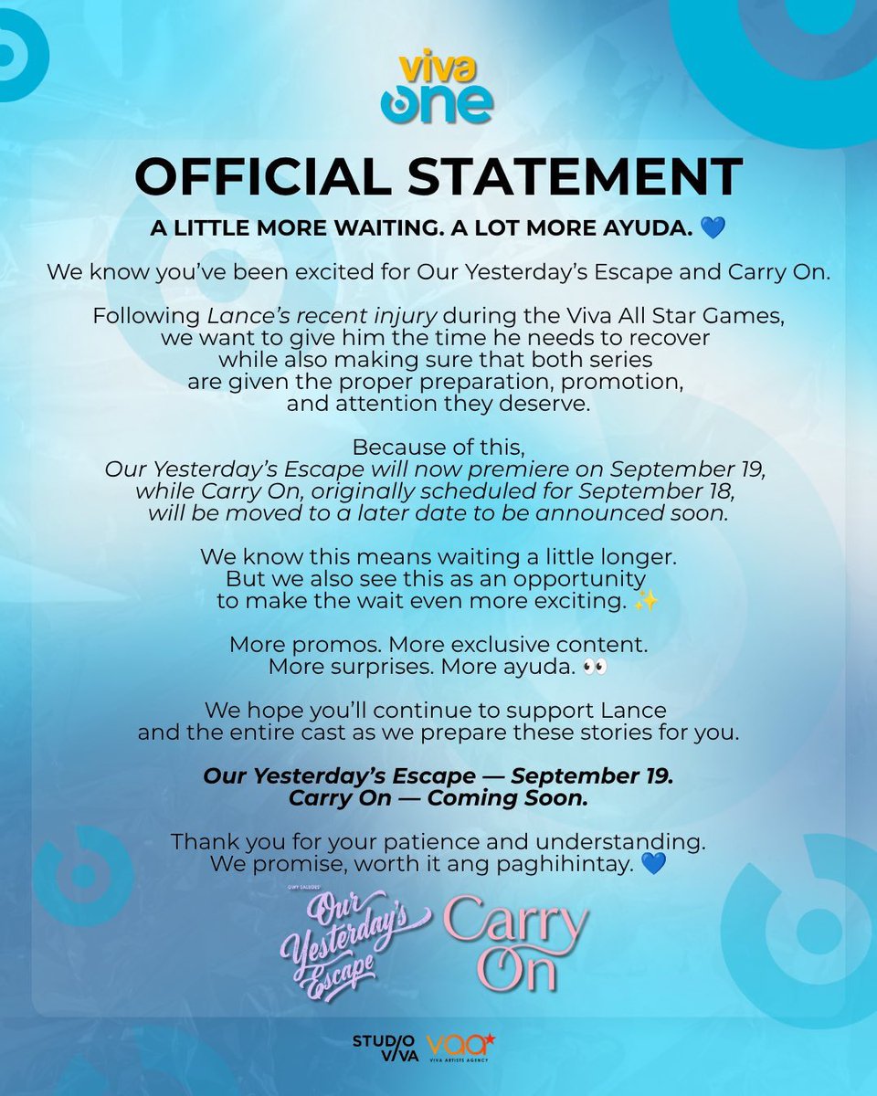 VivaOnePH's tweet photo. [OFFICIAL ANNOUNCEMENT] 📢 https://t.co/5hWAQQSfwC