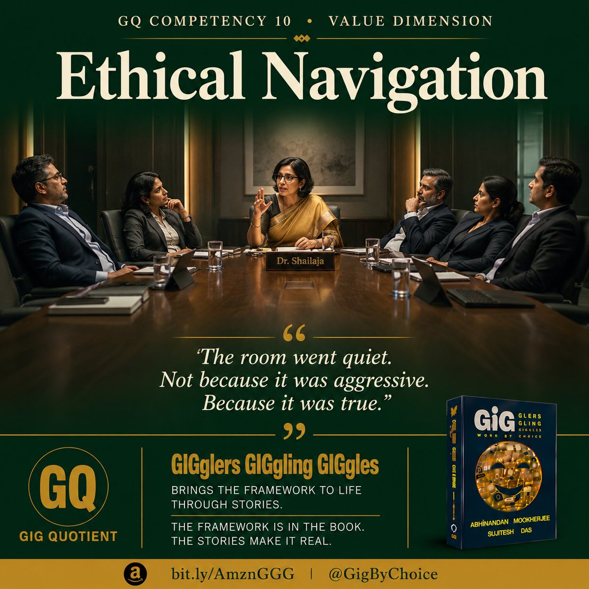 GigByChoice's tweet photo. Dr. Shailaja asked the question nobody else would.

The room went quiet. Not aggressive. True.

That is Ethical Navigation. Chapter 6.

📖 GIGglers → https://t.co/mYMAf1KY25 · #GigByChoice https://t.co/PrwfjYa22W
