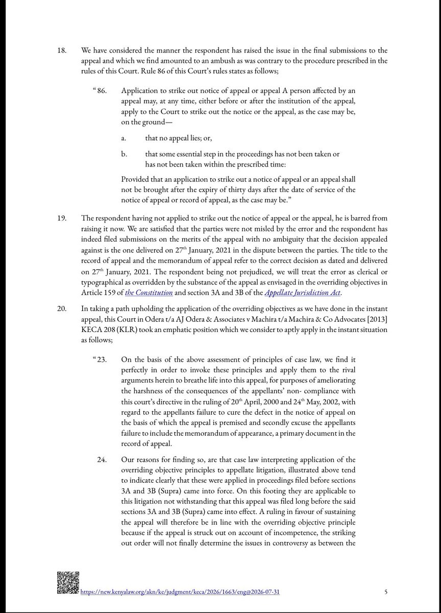 Lexken_EMSLaw's tweet photo. 🚨 The Court of Appeal has ruled that you cannot deny a contract exists and then use that same contract against the other side. Here is the case that shut down a seller trying to have it both ways, and the constitutional idea behind it.

In Al Husnain Motors Ltd v Joseph Matagaro Michira, decided on 31 July 2026, the Court of Appeal confronted a party trying to have it both ways, denying a contract existed while relying on it to allege breach. Beneath the ruling lies a constitutional idea about what a fair hearing actually requires. Here is what it decided. 🧵
