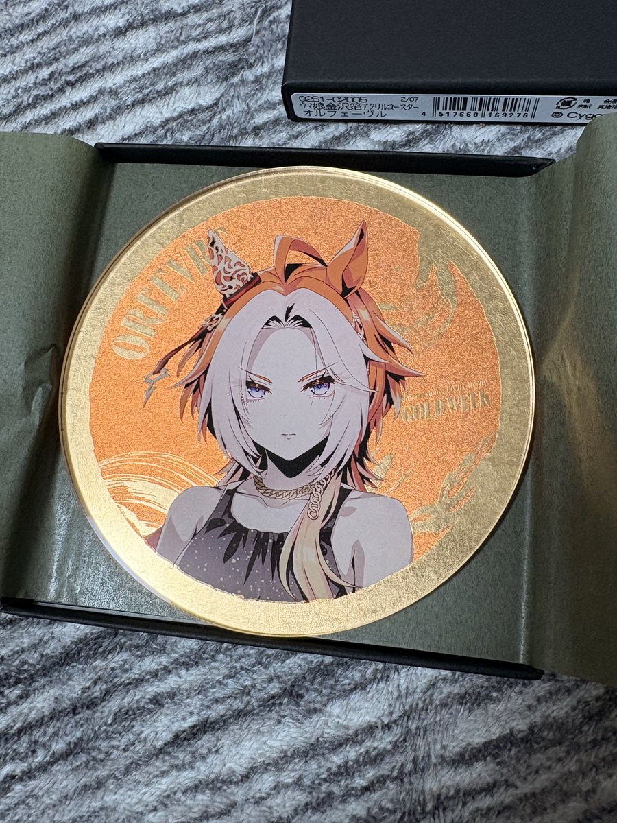 ウマ娘 × 箔一 オルフェーヴル 金沢箔コースター ウマ娘 GOLD WEEK 箔一