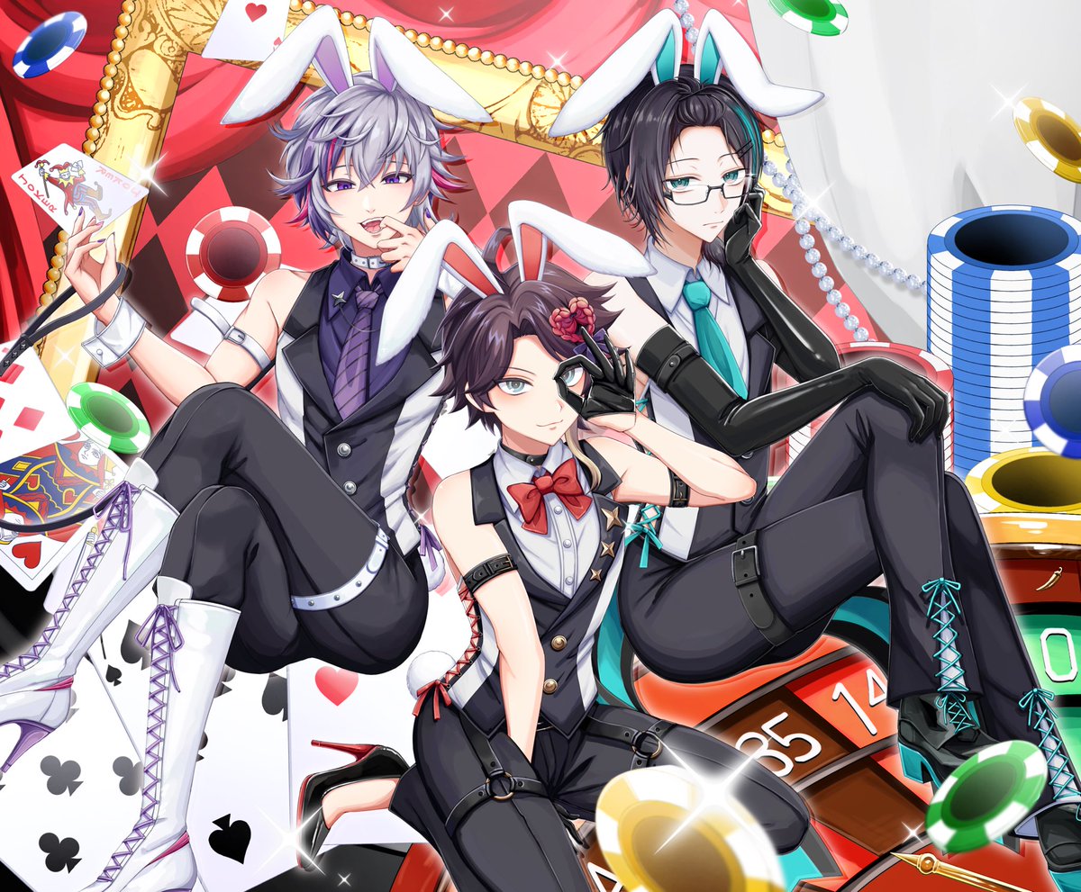 _KapVamp's tweet photo. ⚠︎非公式衣装

バニーメッシャーズ🐰👯‍♂️

🃏✨💜✨❤️✨🩵✨🎰 https://t.co/UaSWCpqXNU