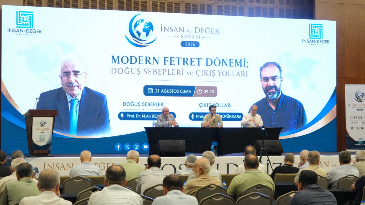 idhgenelmerkez's tweet photo. İnsan ve Değer Şurası'nda "Modern Fetret Dönemi: Doğuş Sebepleri ve Çıkış Yolları" adlı "Doğuş Sebepleri"ni Prof. Dr. Mehmet Ali Beyhan'ın, "Çıkış Yolları"nı Prof. Dr. Mehmet Ali Büyükkara'nın ele aldığı panelimizi gerçekleştirmiş bulunmaktayız. https://t.co/19fhwGM2Au