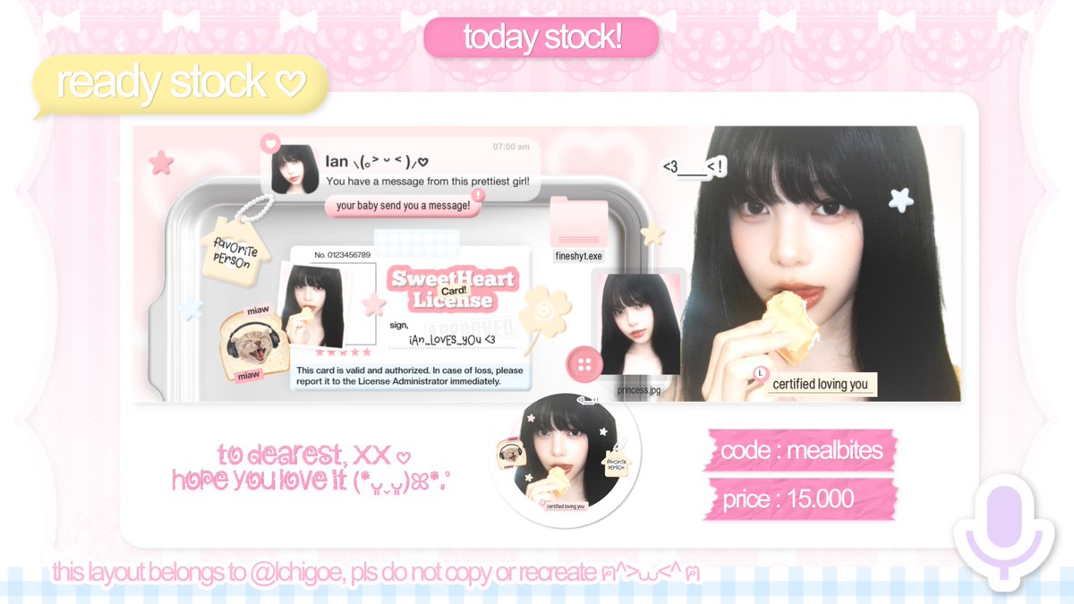 lchigoe's tweet photo. ♡ + ↻ are veryy appreciated! ⸜꒰ྀི ˶ᵔ ᵕ ᵔ˶ ꒱ྀི⸝

hii! >__☆ aku ada ready layout ian hearts2hearts photo terbaruu 
bisa dibawa pulang melalui DM 𖹭 avail pay by QRIS dan free retext yaa!
jangan lupa @ or reply after DM yaa >__<

t. rs h2h #bealanja https://t.co/tWjHoFYXIY