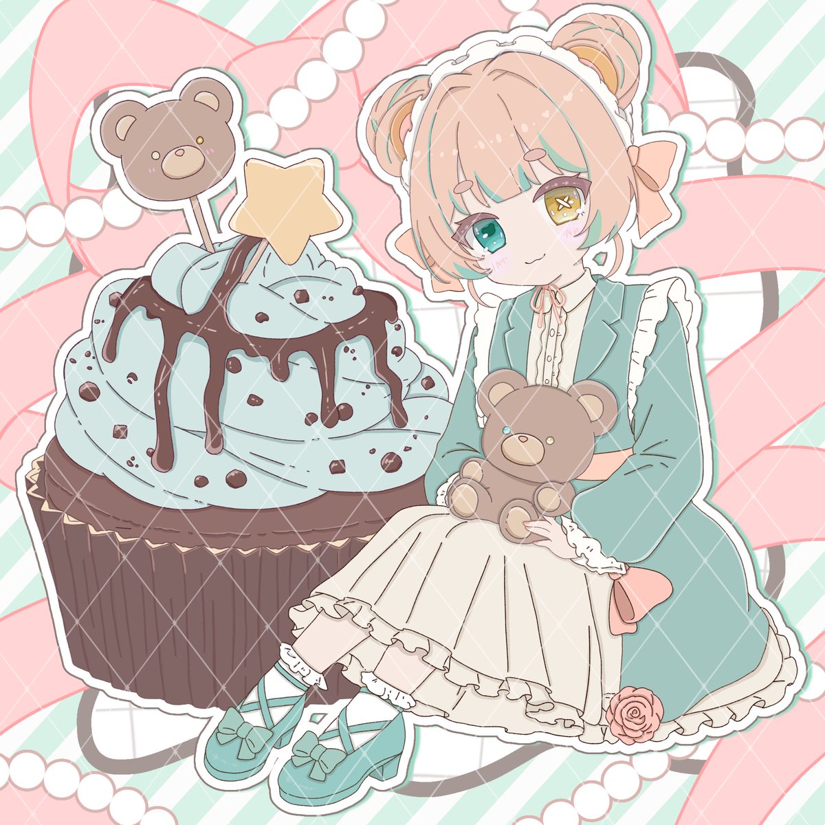 kumachi_nui_'s tweet photo. 🧸 #一枚絵公開 🧁

ぬいと一緒にお茶会しよ〜！
たくさんお話しようねっ

#ぬいトピア https://t.co/QeMJ5jkaIK