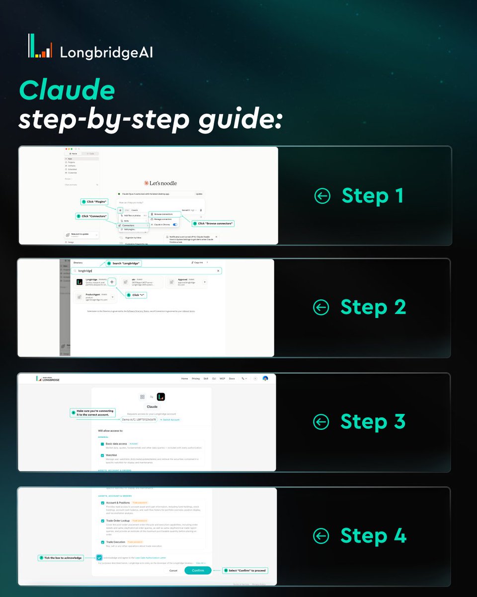 LongbridgeAI's tweet photo. Longbridge Skill is now available on ChatGPT and Claude. 🎉

Bring 13 powerful investing skills into the AI assistants you already use, from Market Intelligence and Market Data to Options & Warrants.

Here’s how to install Longbridge Skill and get started. 👇

#LongbridgeAI #AItools #investingwithAI #LongbridgeSkill #ChatGPT #claude
----
AI-enabled tools, features, analytics, workflow assistance, or data integration functionalities are provided and operated by Longbridge AI Technologies Pte. Ltd., and not by Long Bridge Securities Pte. Ltd.. The information provided herein is intended for general informational purposes only and does not constitute investment advice, recommendation, or an offer to buy or sell any investment product or service. All investments carry risks and may not be suitable to everyone. You may lose all or part of your investment principal. Please seek independent financial advice if you are unsure about any investment decisions.
This advertisement has not been reviewed by the Monetary Authority of Singapore.