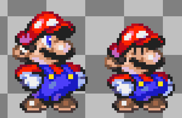 ScarletSunArts's tweet photo. Small Mario &amp; Smaller Mario
#Mario #Pixelart https://t.co/3faAE11NRT