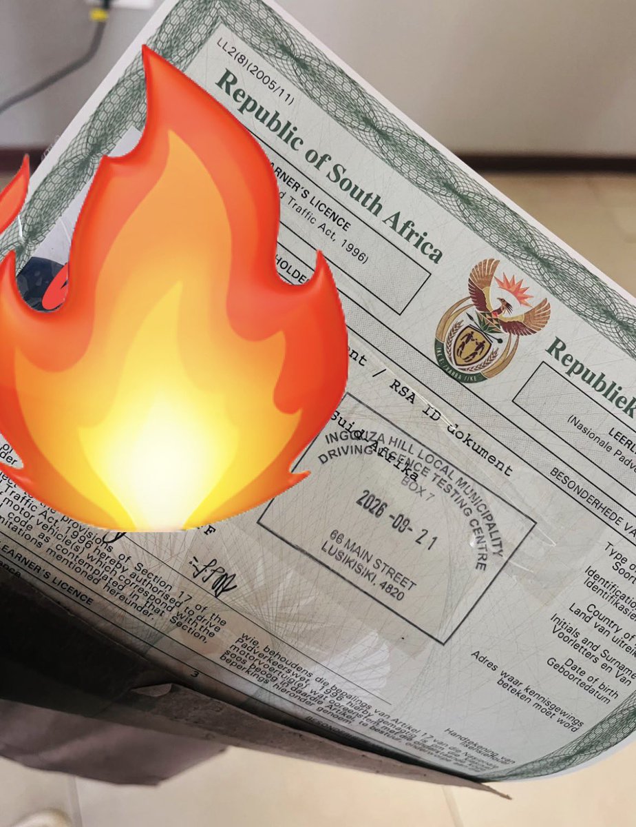 don_maboya's tweet photo. ๐ฅ Another one passed first time! ๐ฅ
This is what we love to see โ our study memo, put to work, and a Learnerโs Licence in hand. ๐
Want to be next? Get your K53 study memo today ๐
๐ https://t.co/NNsWXlGHo8
๐ https://t.co/jVcJBZJ0oX
#LearnersLicense #K53 #LearnersTest https://t.co/B1uWPIHdeo