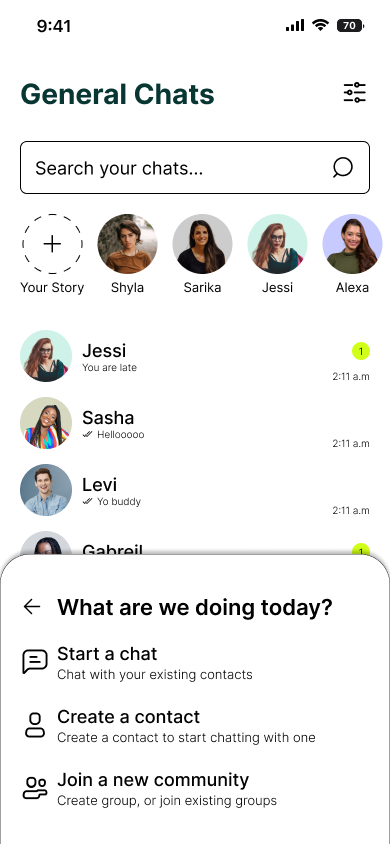 PeterAyodele19's tweet photo. Frictionless Flow: Making Chat Navigation Effortless

When designing a chat app, navigation can make or break the user experience. If users have to dig through menus just to find a recent message, frustration sets in instantly. #UIUXDesigner #UIUX #UIDesign #UXDesign #Design https://t.co/6h4bwwoFbm