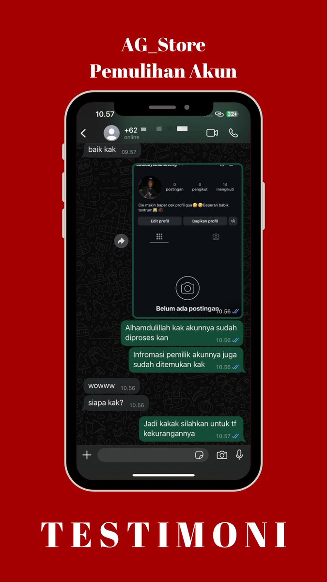 Ag_store11's tweet photo. OPEN ORDER jasa pemulihan / hapus akun

🔥JASA LACAK LOKASI ORANG
🔥SADAP WA
🔥LACAK HP HILANG BY NO HP / IMEI
🔥LACAK PENIPU / REVENGEPORN
🔥JASA UNSUS AKUN/UNSUSPEND
🔥JASA HACK/PEMULIHAN AKUN EMAIL,IG,WA,TWITER/X, FB,TIKTOK. AMANAH DAN TERPACAY💯 
whatsap di Bio🔼 https://t.co/ifkJI1sU15