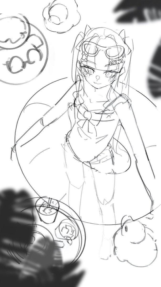 sin_ggez's tweet photo. #このタグを見た人はラフ画とその完成絵を見せる 
線画の段階でところどころラフ無視する https://t.co/aneuKoGUSx