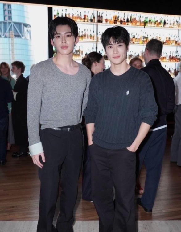 AboutMusicYT's tweet photo. Pond Naravit when asked about Jaehyun and becoming a fan of NCT in a recent podcast:

"Jaehyun is my idol. He has been since before I even entered the industry. A fan of the whole group, I felt I wanted to be an artist like him. So when I talked to him at Fashion Week, I greeted him and I asked him, he must be so tired, working this much.

And he asked me back, he said you must be working hard too. It's like we understood each other. We understood that he must be working incredibly hard. I'd sat and watched his interview clips.

I think he once said, on some show, that his time in the military made him feel that being an artist, living this life, is uncertain. It's like we felt we understood what he was trying to say. He's such a good person People always say nice things about him. I think he's a genuinely kind person. You can tell he does it from the heart.

[About becoming an NCT fan] It was around 2018, I think. I watched a clip, the song Black on Black. If NCT fans are watching, they've probably seen it. I thought it was so cool."