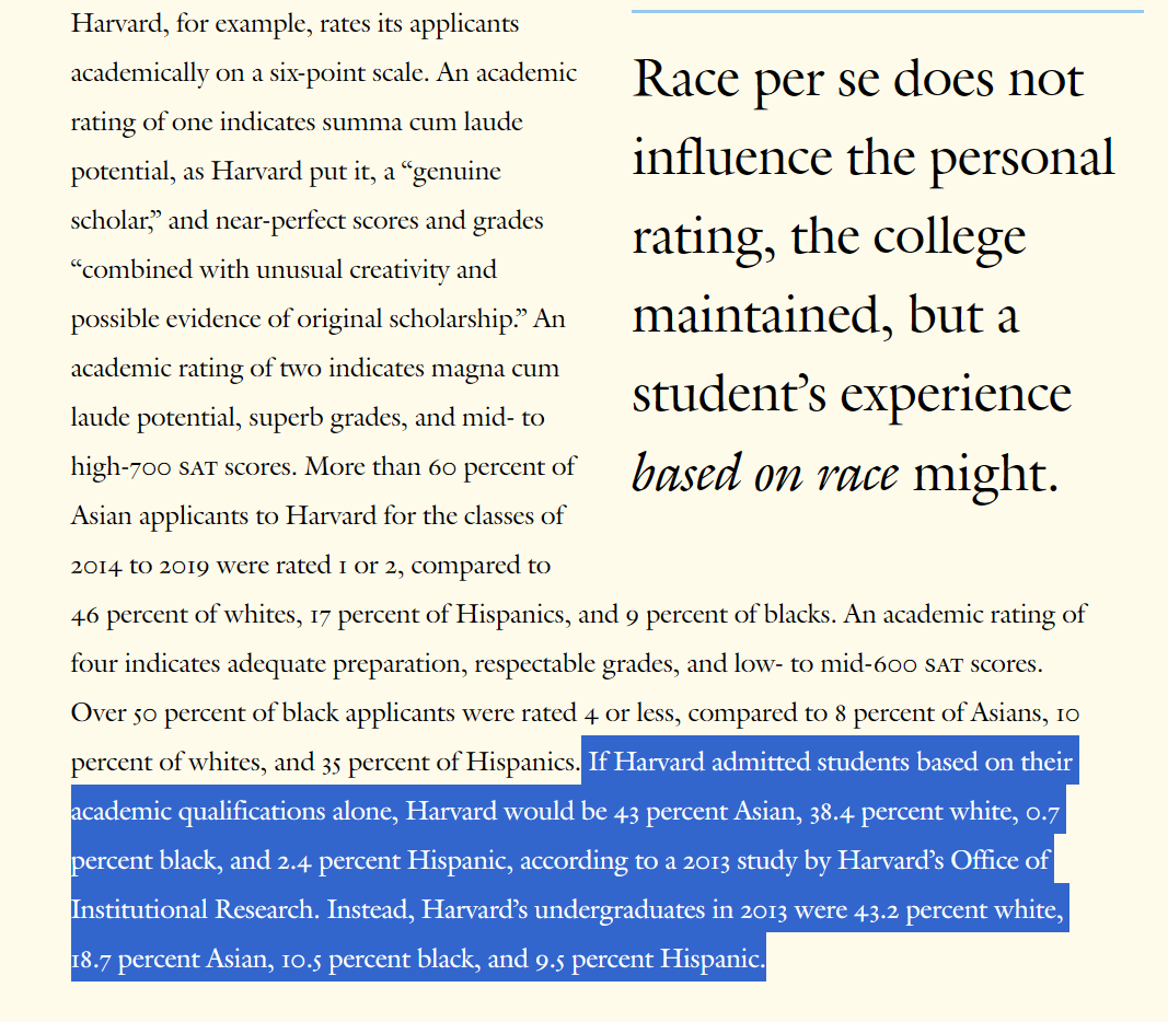 CliveScott17's tweet photo. @nim_chimpsky_ From Harvard's evidence in  SFFA v. Harvard: https://t.co/bZd9u5XnVq