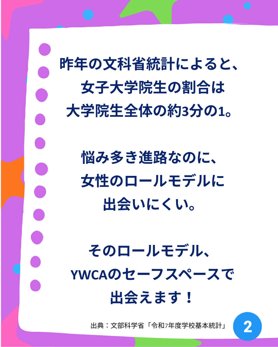 YWCA_of_Japan's tweet photo. 10/2（金）オンラインユースギャザリング開催！
ゲストは #大学院 生の #YWCA #ユース🌼「 #ジェンダー を研究するって、どういうこと？」
35歳以下のユースなら誰でも、どんな参加のしかたも大歓迎✨参加無料です！
詳細⏩️ https://t.co/HPbq96IHLG
申し込み⏩️ https://t.co/ZjR3GNRXhe
#日本YWCA https://t.co/FaCaq8QmRS