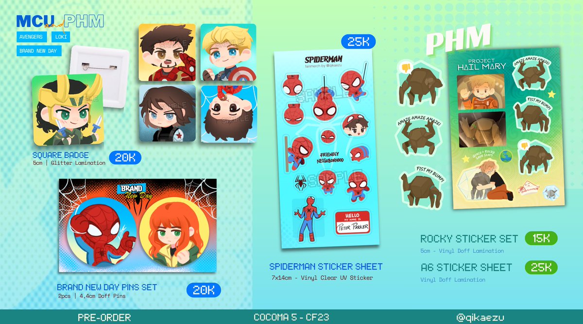 qikaezu's tweet photo. ꒰💙🔁 appreciated tysm! ꒱
Hello, my #Cocoma5 &amp; #CF23 (Batch 1) PO is open!

📅 ~29 August
✦︎ Pickup &amp; Mail Order
✦︎ GO DM first!
✦︎ DC / Marvel (MCU) / Heated Rivalry / PHM / ORV / GSGW

#cf23catalogue #cocoma5catalogue
Form link ⤵️
(1/2) https://t.co/I8LdzTsCfG