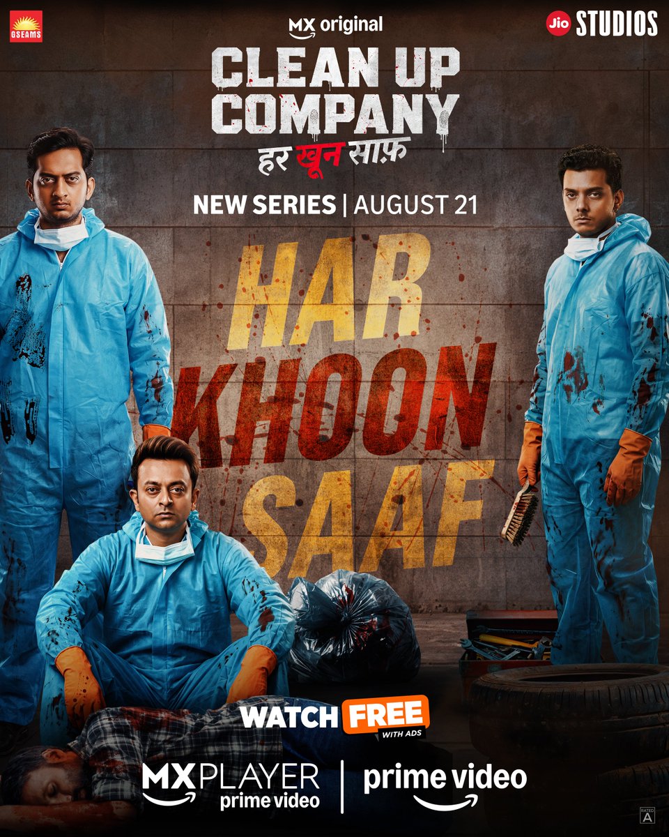 BollywoodH's tweet photo. #CleanUpCompany Now Streaming Prime Video
.
.
@ravikishann @MXbyPrimeVideo @Jisshusengupta @SaswataTweets @ameywaghbola @vishaljethwa06 @TuhinaDasOff @jiostudios @gseamsak #JyotiDeshpande @arjunsbaran @Kartikgseams @RohanGhose https://t.co/E1UhuBwDIo