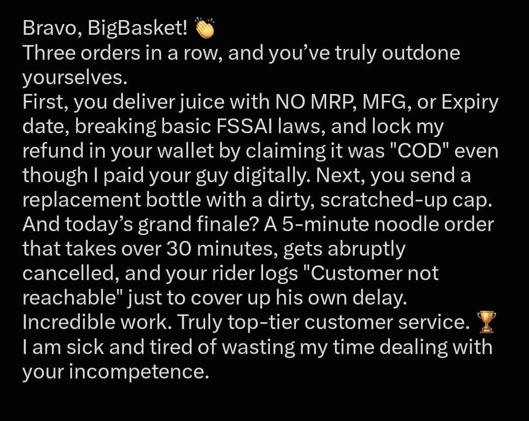PixelWasabi4's tweet photo. @bigbasket_com  Thank you Big Basket for treating your customers like a Garbage, Im posting this on X so that Everyone knows about you guys reality.
Thanks for False blaming me https://t.co/SnVN2zzJHd