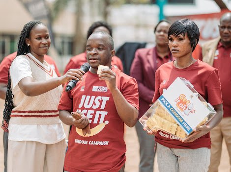 TRevor__K's tweet photo. Seeing is believing. Our team demonstrated how to correctly use male and female condoms yesterday.
#JustUseIt #CondomCampaign #AhfUgandaCares https://t.co/KUQ5VLdd55