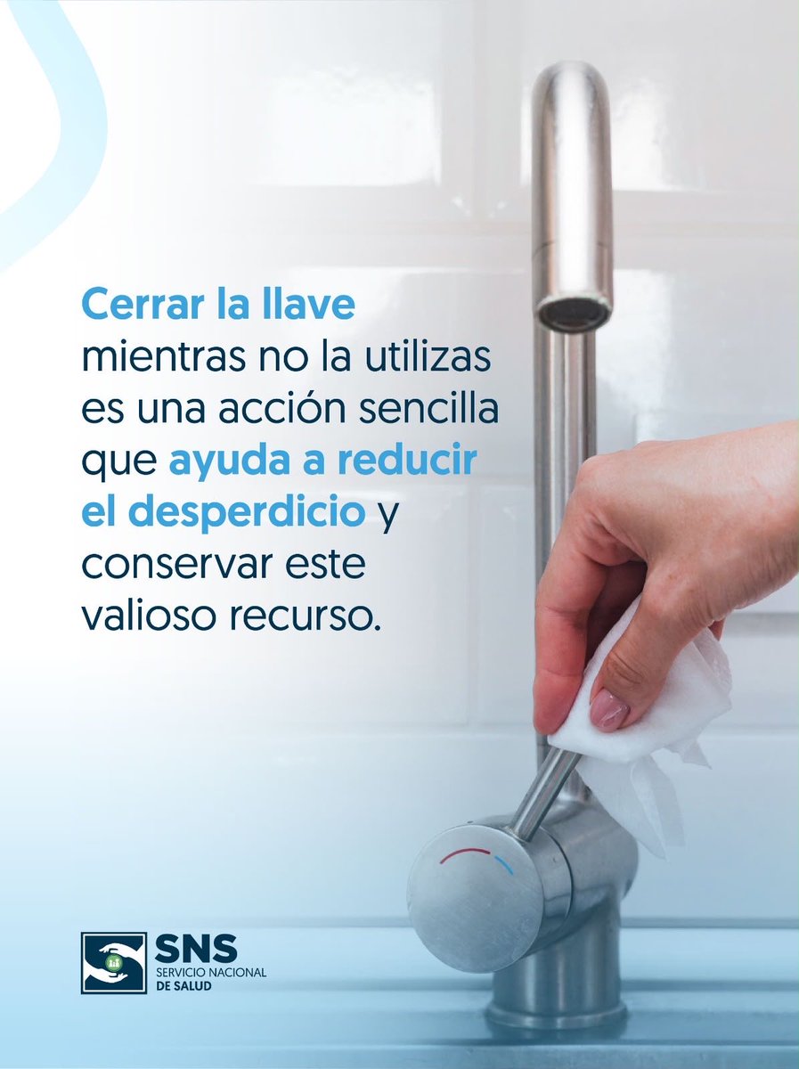SNSRDO's tweet photo. ✅ ¡El compromiso ambiental también se refleja en la manera en que hacemos uso de los recursos en nuestros espacios de salud! https://t.co/hL2I7CuF4H