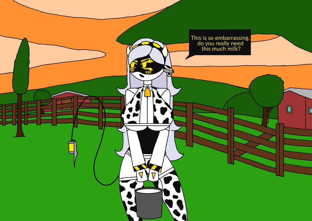 imposs_Position's tweet photo. M with some big ol hefty milkers. She looks like she needs a good milking, someone should help her with that, if she lets them.

#MurderDrones #OC https://t.co/EXgxNOQ5JE