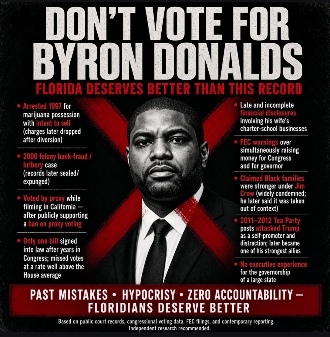 LarryCal1's tweet photo. .
Well - except for that thug drug dealer @ByronDonalds
#NoThugGovFL
#BankFraudDonalds
#BigDataByron
#FelonDonalds
#DDD = Drug Dealer Donalds
#LiarDonalds
#DeadbeatDonalds
#ThugDonalds
#NeverByron
#NeverDonalds
#CowardlyDonalds
#ChickenShitDonalds
. https://t.co/cy0MHMHegj