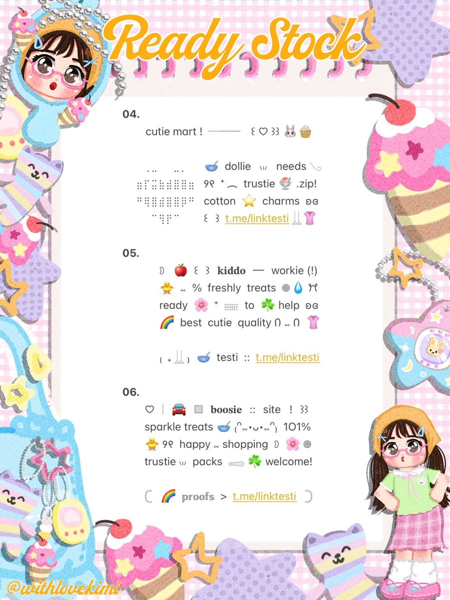 lieszze's tweet photo. ⠀
⠀♥︎  ︴꒰⠀help retweet? arigatOu!⠀꒱
⠀╭──⠀#zonauang  ୨୧

⠀Moshi⠀__⠀mOsh?!⠀ready stock⠀🌟
⠀🥣🐹  wording pinned untuk BA  🎀
⠀siap⠀dibeli! 👚 𓈈⠀sekarang!  :¨ ·.· ¨:
⠀ⓘ  ☆   harga:⠀IDR  5.500⠀coins⠀🍏

⠀꒰⠀꒱⠀⑅⠀go grab yours !  🍦
⠀ https://t.co/G4htMjIqzn