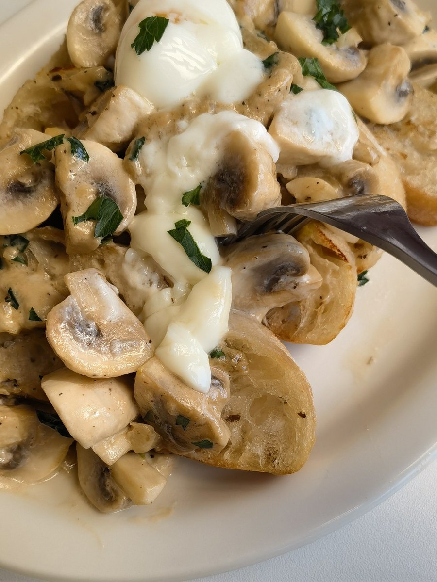 Rachelt8910's tweet photo. [Craving cozy vibes Whip up this 15-minute garlic butter mushroom toast—crusty sourdough slathered with melted butter, sautéed umami mushrooms, a sprinkle of parsley and parmesan. Perfect for lazy brunch or quick weeknight bites! ]， https://t.co/uLZjXF9Tzo