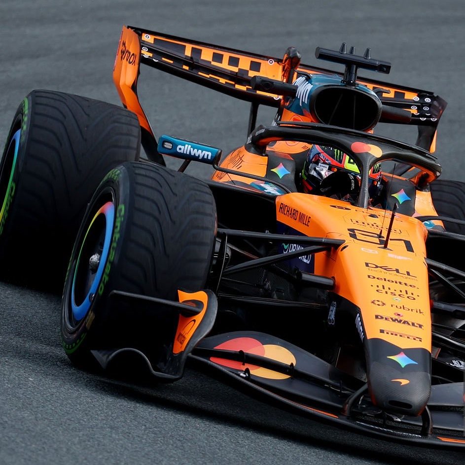 ln4norris's tweet photo. both mclaren drivers are running the new upgrades! https://t.co/pLiT3iHi6I