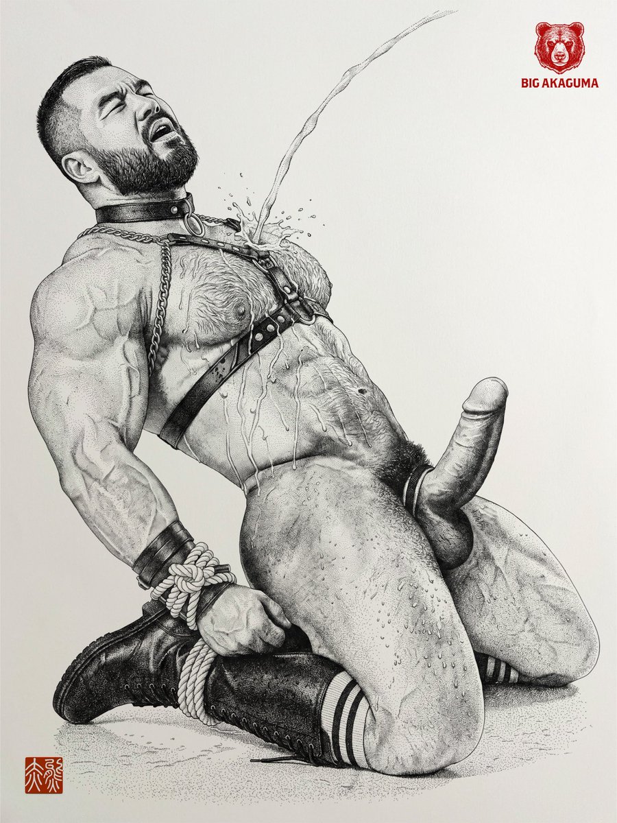 bigakaguma's tweet photo. Commissioned work: By day, Düsseldorf tech specialist Udo (30) thrives on control. By night in Berlin’s BDSM scene, he craves absolute surrender. Finding peak ecstasy immobilized, serving older dominants, and drenched in the heat of watersports at Folsom. https://t.co/e99Sj98VU0