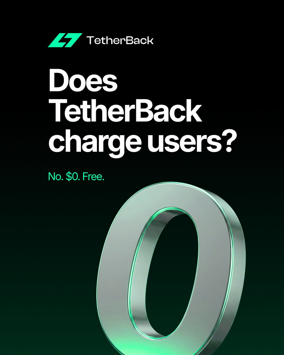 TetherBackcom's tweet photo. TetherBack doesn't charge users anything to connect or claim cashback. Simple as that the model is built to pay you, not bill you.
Free to join, free to earn.
👉 https://t.co/LENfQ393tI
#TetherBack #FAQ #FreeToUse #CryptoCashback https://t.co/1rYN3zc8ia