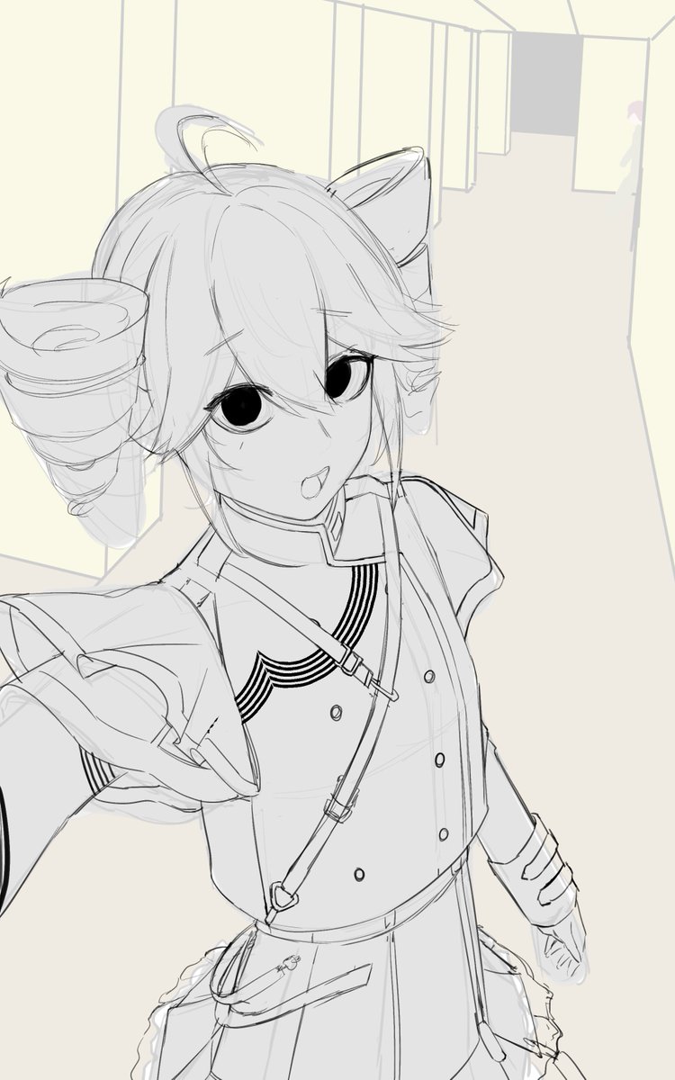 syanimoku's tweet photo. ラフ
＃イラスト https://t.co/OUiUdMMViY