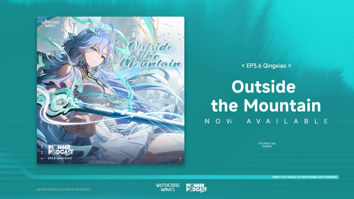 Wuthering_Waves's tweet photo. Wuthering Waves EP3.6 — Qingxiao - "Outside the Mountain" is now available on Spotify, Apple Music, and other platforms. In tranquil stillness, she ponders, watching over the land through the passage of time.
A Qingxiao EP wallpaper is now available—bring a touch of serenity to your screen!
Spotify: https://t.co/qmGre0wC4W
Apple Music: https://t.co/8rvLUNWCmA

#WutheringWaves #Qingxiao