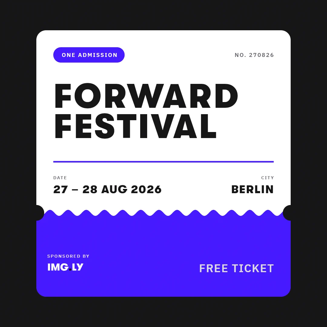 Visual of a ticket, made with CoDesign