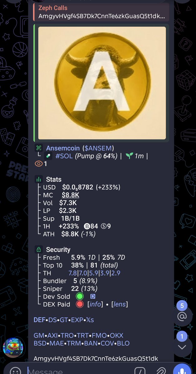 SAINT579's tweet photo. CA>

AmgyvHVgf4SB7Dk7CnnTe6zkGuasQ5t1dkT6s1fQpump https://t.co/vIQUYpCRon