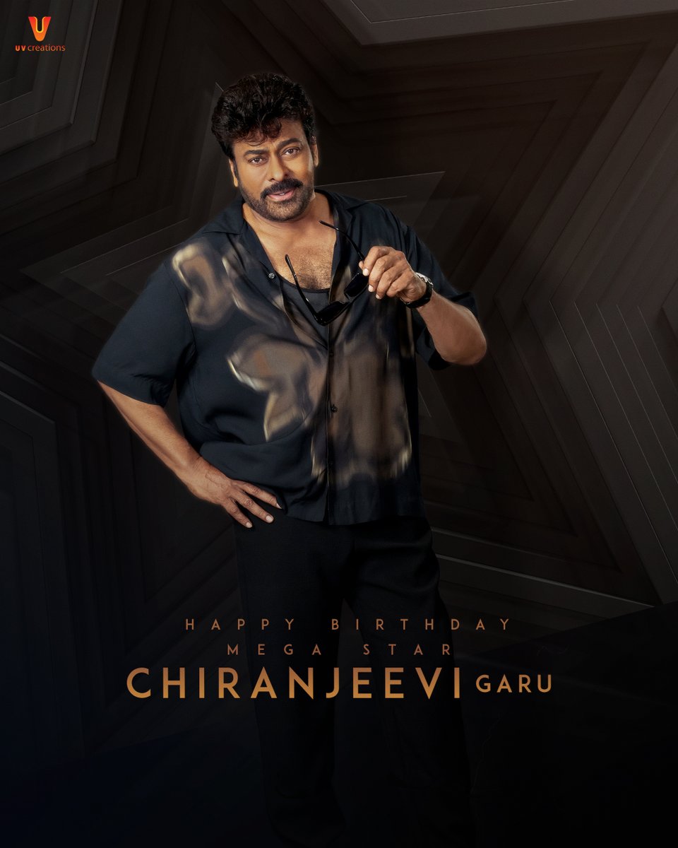 UV_Creations's tweet photo. Happy Birthday to Our Megastar, @KChiruTweets Garu! ❤️‍🔥

A legend who turned stardom into an emotion and continues to inspire generations.

Here’s to another extraordinary journey with Vishwambhara! ✨

#HBDMegastarChiranjeevi #HBDChiranjeevi https://t.co/SMSLLbLwP3