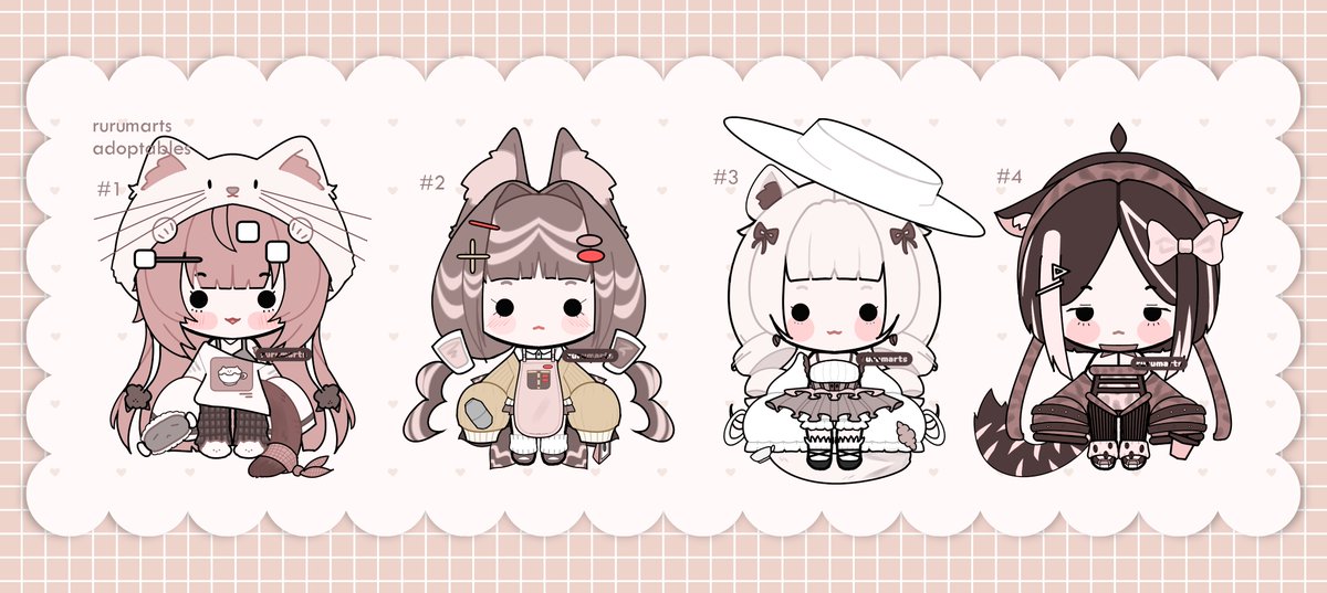 rurumarts's tweet photo. COFFEE THEME - $12 CHIBI ADOPTABLES on VGEN

check out replies👇 https://t.co/Sod4isveSz