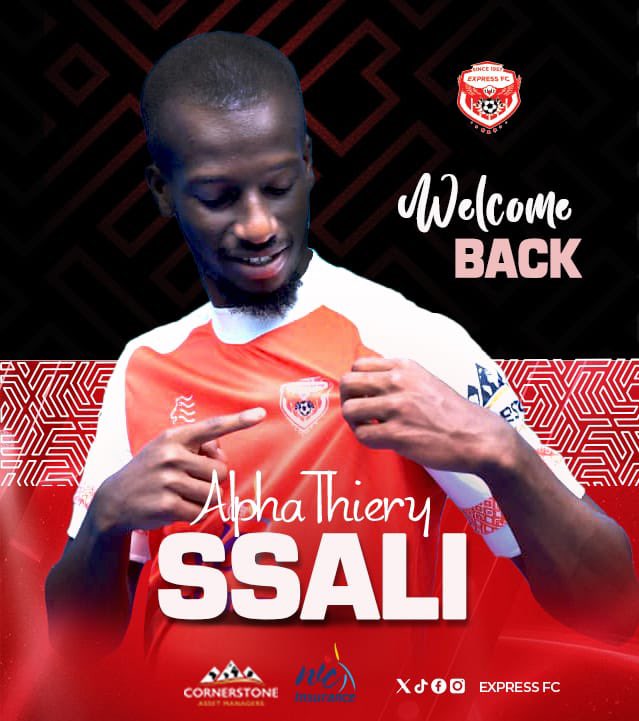 ExpressFCUganda's tweet photo. Welcome back home son, ALPHA THIERRY SSALI 🫶

In partnership with @CSAssetManagers and @nicholdings 

#CornerstoneAssetManagers
#MukwanoGwaBangi 🔴 🦅 
#RedEagles https://t.co/Tyb0bBqlEP