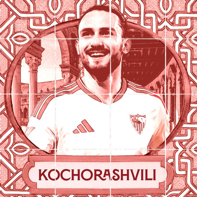 LibreDirectoSEV's tweet photo. 🔴‼️ ¡OFICIAL! Giorgi Kochorashvili llega al @SevillaFC 

🖋️ El mediocentro georgiano procedente del Sporting CP firma hasta el año 2030

@carrusel | @ellarguero | @RadioSevilla | #SevillaFC https://t.co/8SnHV1Gp0y