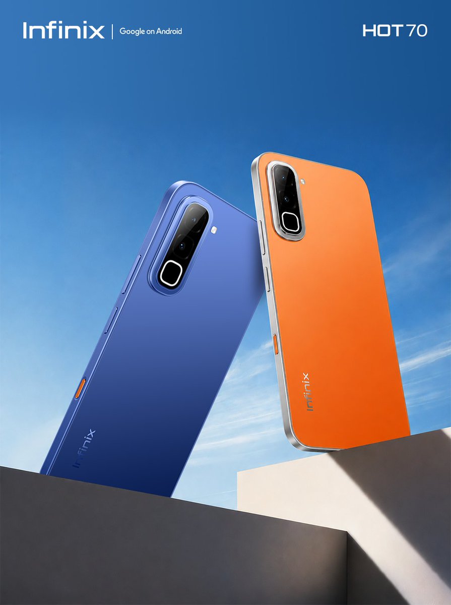 InfinixGhana's tweet photo. Bold design. Sleek finish. A look that speaks for itself. ✨

#InfinixGhana #HOT70 #Infinix #HotLikeYou #HOT70Design #SmartphoneStyle #SleekDesign #BoldDesign #TechLovers #InfinixHOT70 #StyleMeetsTech https://t.co/qXLNOhkU1w