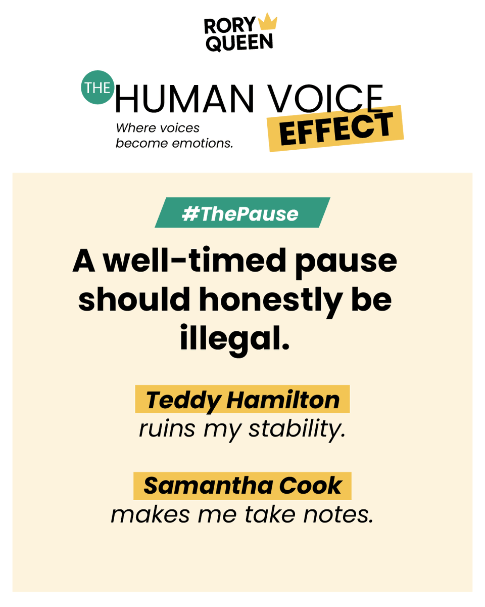 rory_queen901's tweet photo. Welcome to The Human Voice Effect — where voices become feelings. There’s something about a a human narrator… it hits like a soft spark you can’t explain..... #TheHumanVoiceEffect #audiobooklove #narratorobsession #audiobookcommunity #readersofig #voicecrush @audiobooks https://t.co/fYjYGIoMM7