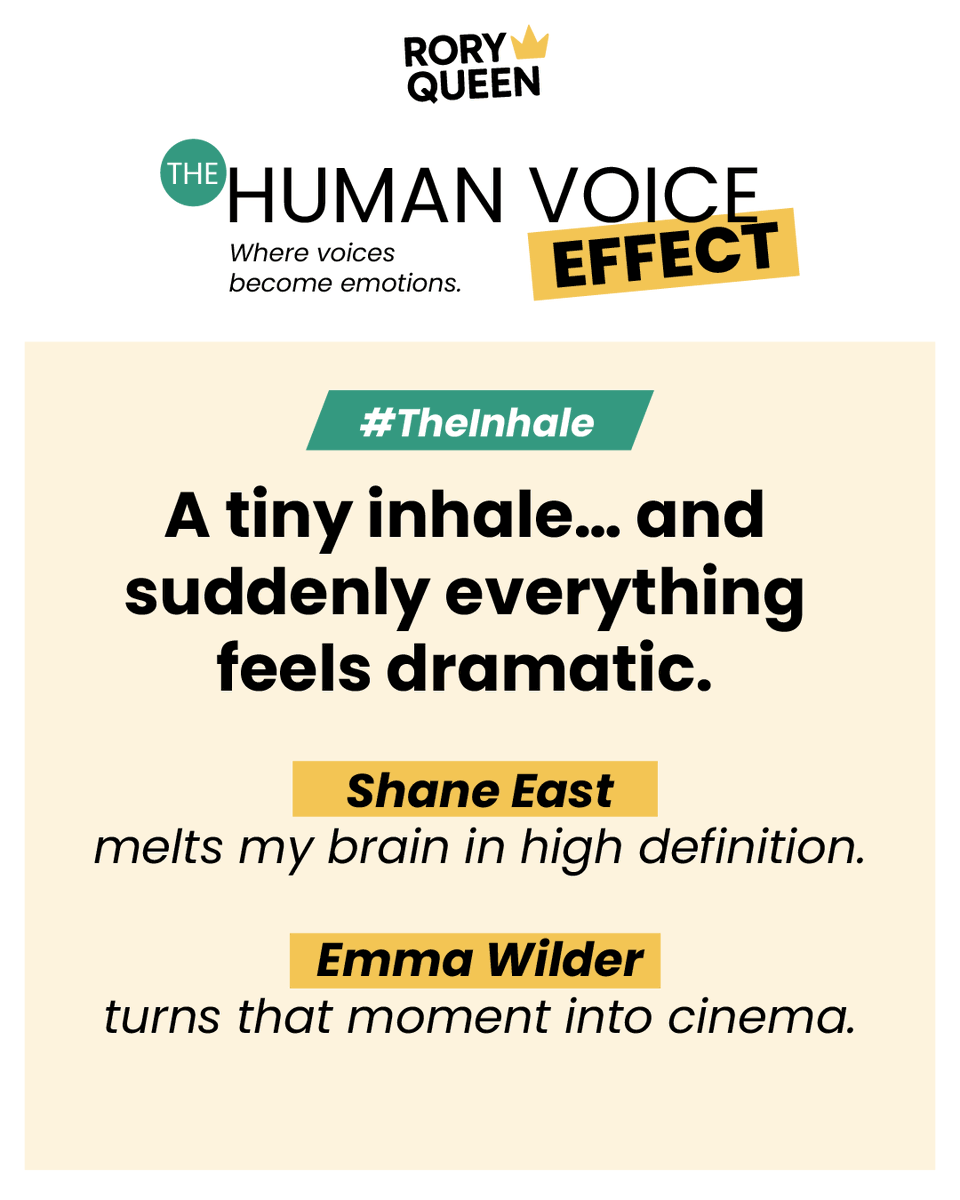 rory_queen901's tweet photo. Welcome to The Human Voice Effect — where voices become feelings. There’s something about a a human narrator… it hits like a soft spark you can’t explain..... #TheHumanVoiceEffect #audiobooklove #narratorobsession #audiobookcommunity #readersofig #voicecrush @audiobooks https://t.co/fYjYGIoMM7