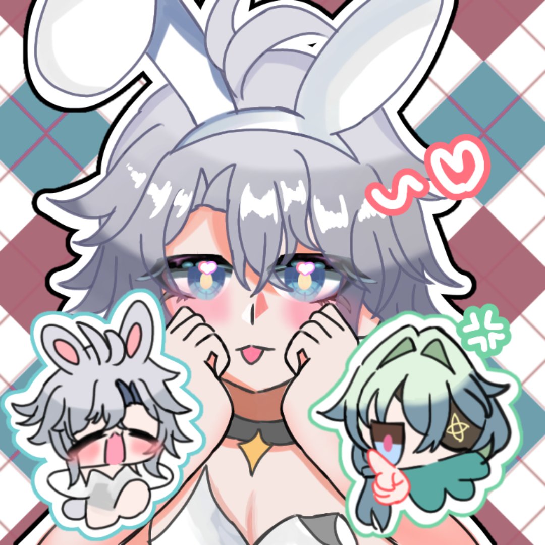 marenako2's tweet photo. バニーの日ファイノン+アナイクス先生
#phainon #HonkaiStarRail https://t.co/Mt1NKMiA8n